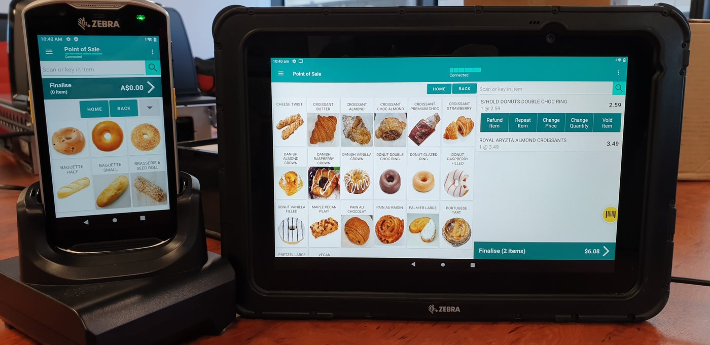 Mobile POS on Zebra device