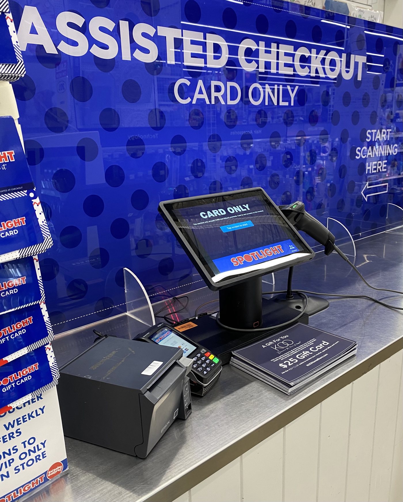 Spotlight assisted checkout