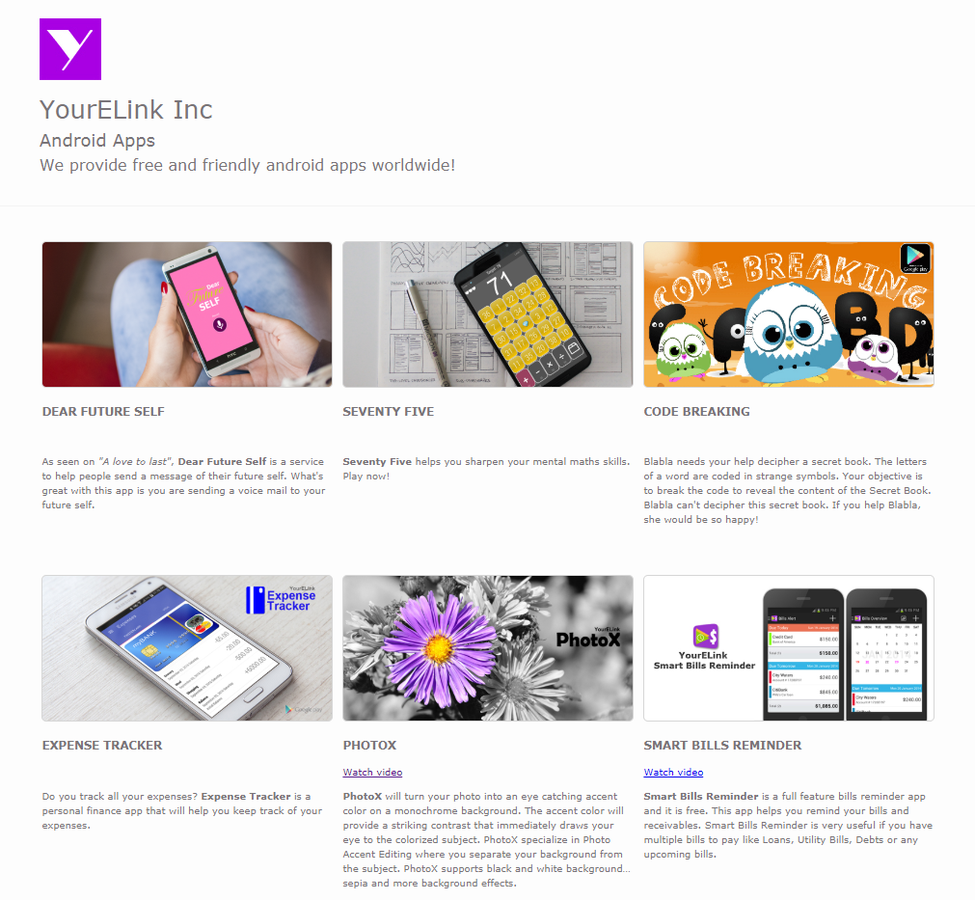 YourELink apps website